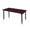 Kee Rectangle Tables > Height Adjustable > Rectangular Classroom Tables, 48 W, 24 L, 23-34 H, Mahogany MT4824MHAPBK - alternate 3